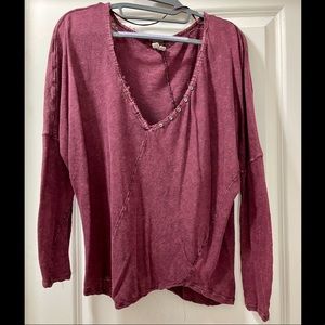 Free People dolman sleeve henley, size small